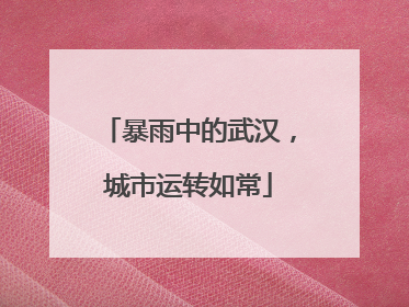 暴雨中的武汉，城市运转如常