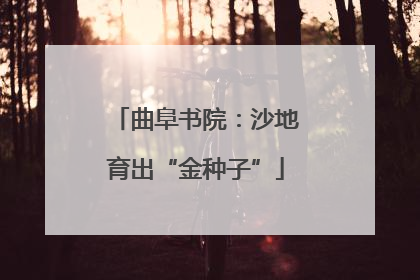 曲阜书院：沙地育出“金种子”