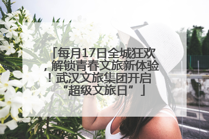 每月17日全城狂欢，解锁青春文旅新体验！武汉文旅集团开启 “超级文旅日”
