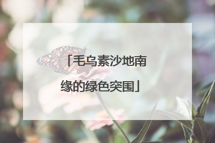毛乌素沙地南缘的绿色突围
