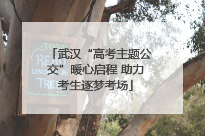 武汉“高考主题公交”暖心启程 助力考生逐梦考场