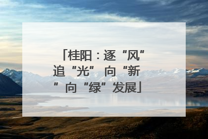 桂阳：逐“风”追“光” 向“新”向“绿”发展