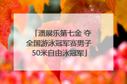 潘展乐第七金 夺全国游泳冠军赛男子50米自由泳冠军