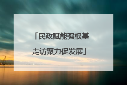 民政赋能强根基 走访聚力促发展