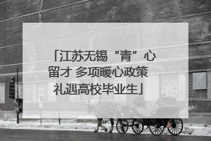 江苏无锡“青”心留才 多项暖心政策礼遇高校毕业生