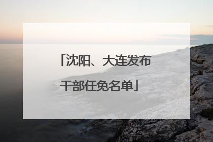 沈阳、大连发布干部任免名单