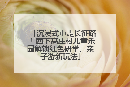 沉浸式重走长征路！西下高庄村儿童乐园解锁红色研学、亲子游新玩法