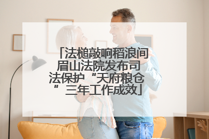 法槌敲响稻浪间 眉山法院发布司法保护“天府粮仓”三年工作成效