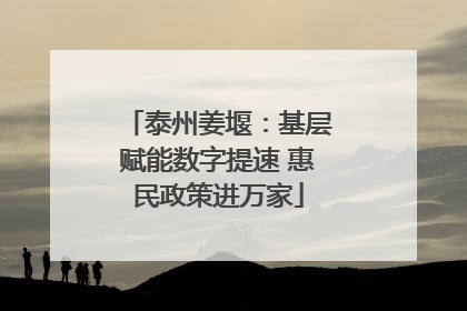 泰州姜堰：基层赋能数字提速 惠民政策进万家