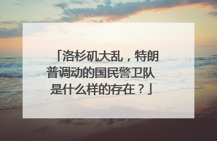 洛杉矶大乱，特朗普调动的国民警卫队是什么样的存在？