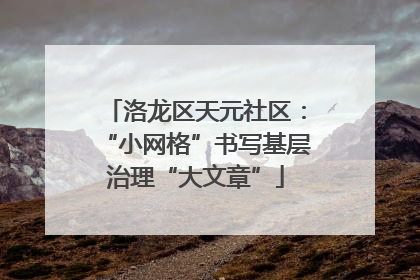 洛龙区天元社区：“小网格”书写基层治理“大文章”