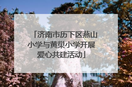 济南市历下区燕山小学与黄巢小学开展爱心共建活动