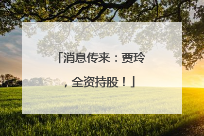 消息传来：贾玲，全资持股！
