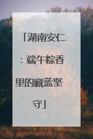 湖南安仁：端午粽香里的藏蓝坚守