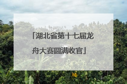 湖北省第十七届龙舟大赛圆满收官