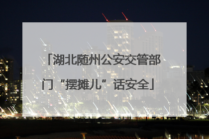 湖北随州公安交管部门“摆摊儿”话安全