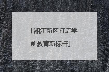 湘江新区打造学前教育新标杆