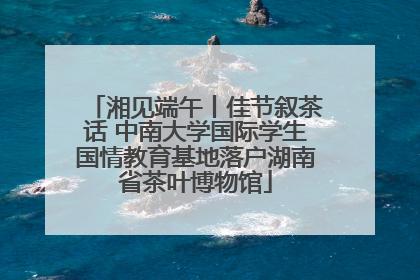 湘见端午丨佳节叙茶话 中南大学国际学生国情教育基地落户湖南省茶叶博物馆