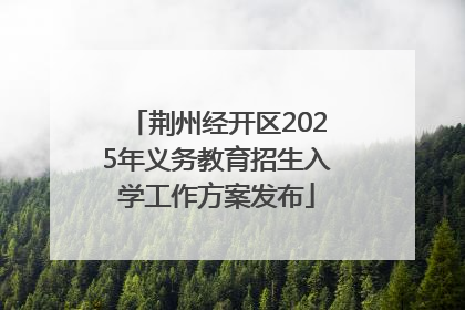 荆州经开区2025年义务教育招生入学工作方案发布