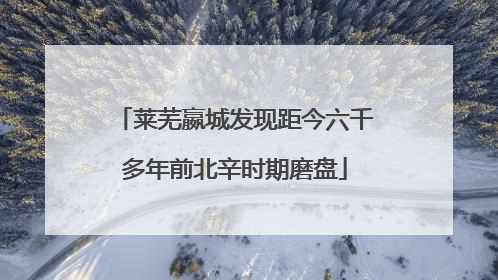 莱芜嬴城发现距今六千多年前北辛时期磨盘