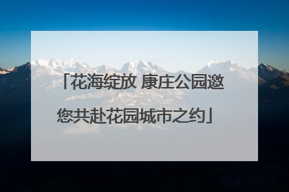 花海绽放 康庄公园邀您共赴花园城市之约