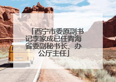 西宁市委原副书记李家成已任青海省委副秘书长、办公厅主任