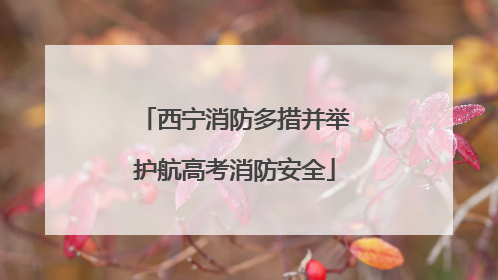 西宁消防多措并举护航高考消防安全