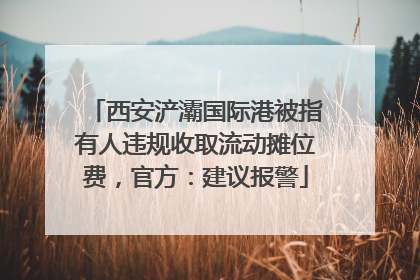 西安浐灞国际港被指有人违规收取流动摊位费，官方：建议报警