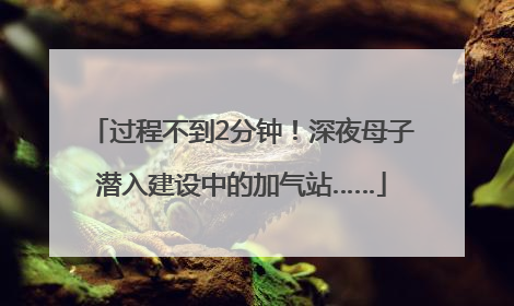 过程不到2分钟！深夜母子潜入建设中的加气站……