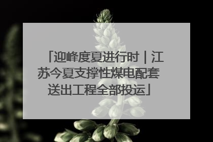 迎峰度夏进行时｜江苏今夏支撑性煤电配套送出工程全部投运
