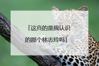 这真的是我认识的那个林志玲吗