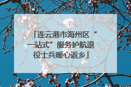 连云港市海州区“一站式”服务护航退役士兵暖心返乡