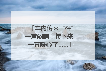 车内传来“砰”一声闷响，接下来一幕暖心了……