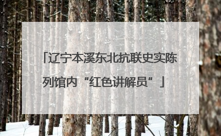 辽宁本溪东北抗联史实陈列馆内“红色讲解员”