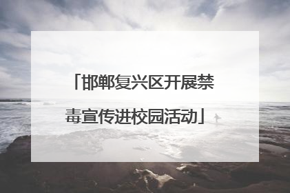 邯郸复兴区开展禁毒宣传进校园活动
