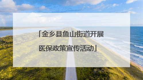 金乡县鱼山街道开展医保政策宣传活动