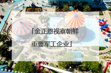 金正恩视察朝鲜重要军工企业