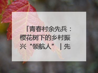 青春村余先兵：樱花树下的乡村振兴“领航人”｜先锋引领⑪