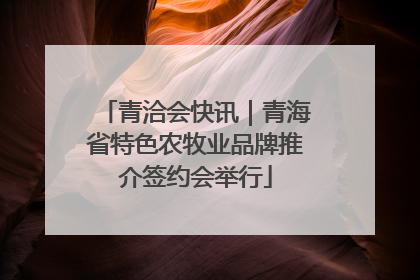 青洽会快讯｜青海省特色农牧业品牌推介签约会举行