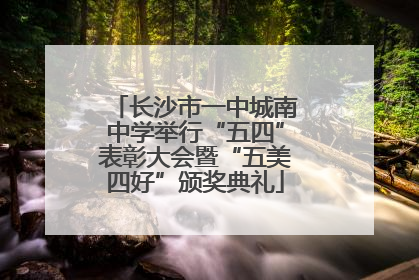 长沙市一中城南中学举行“五四”表彰大会暨“五美四好”颁奖典礼
