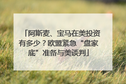 阿斯麦、宝马在美投资有多少？欧盟紧急“盘家底”准备与美谈判