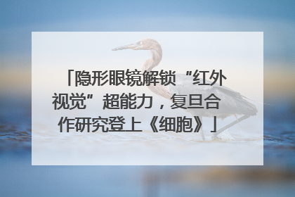 隐形眼镜解锁“红外视觉”超能力，复旦合作研究登上《细胞》