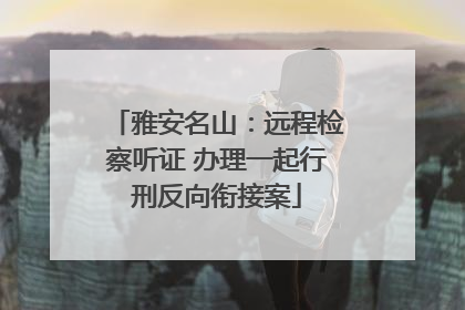 雅安名山：远程检察听证 办理一起行刑反向衔接案