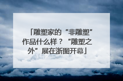 雕塑家的“非雕塑”作品什么样？“雕塑之外”展在浙图开幕