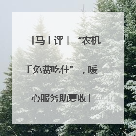 马上评丨“农机手免费吃住”，暖心服务助夏收