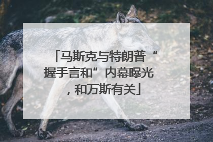 马斯克与特朗普“握手言和”内幕曝光，和万斯有关