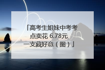 高考生姐妹中考考点卖花 6.78元一支藏好意（图）