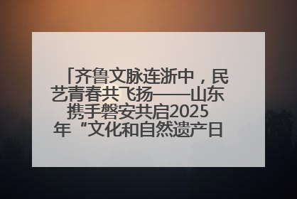 齐鲁文脉连浙中，民艺青春共飞扬——山东携手磐安共启2025年“文化和自然遗产日”系列活动