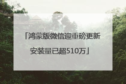 鸿蒙版微信迎重磅更新 安装量已超510万
