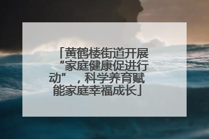 黄鹤楼街道开展“家庭健康促进行动”，科学养育赋能家庭幸福成长